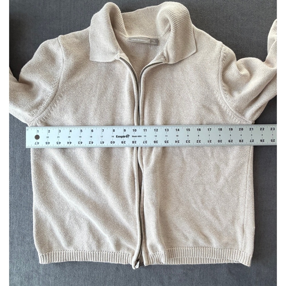 Croft and Barrow Zip Sweater Womens XL Beige Minimalist Normcore Capsule Neutral - Picture 7 of 9